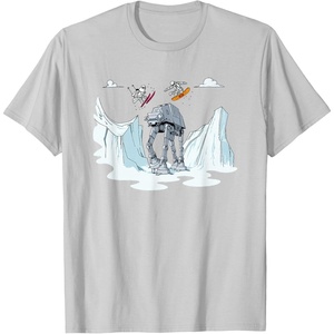image:imageStar Wars Snowtroopers Snowboarding Over AT AT Walker TShirtSilver Grey