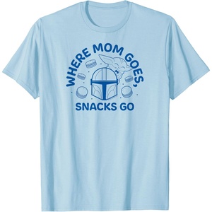 image:imageThe Mandalorian  Where Mom Goes Snacks Go TShirtBaby Blue