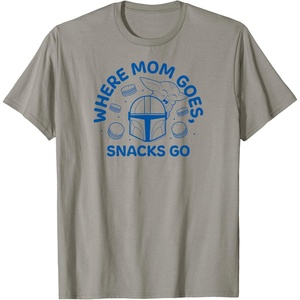 image:imageThe Mandalorian  Where Mom Goes Snacks Go TShirtSlate Grey