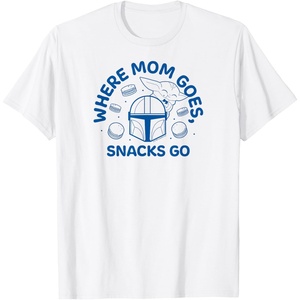 image:imageThe Mandalorian  Where Mom Goes Snacks Go TShirtWhite