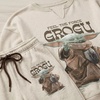 image:imageSTAR WARS Womens Star Wars the Mandalorian and Grogu Officially Licensed Feel the Force Fleece Sweatshirt Juniors Notch Neck Pullover