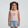 image:imageStar Wars Girls Star Wars the Mandalorian and Grogu Girls Baby Yoda Printed Stripe Soft Hand Screen Tank TopLight Pink