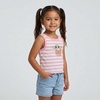 image:imageStar Wars Girls Star Wars the Mandalorian and Grogu Girls Baby Yoda Printed Stripe Soft Hand Screen Tank TopLight Pink