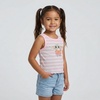 image:imageStar Wars Girls Star Wars the Mandalorian and Grogu Girls Baby Yoda Printed Stripe Soft Hand Screen Tank TopLightpink