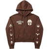 image:imageSTAR WARS Womens Star Wars the Mandalorian and Grogu Officially Licensed Juniors Zip Up Hoodie Womens Boxy Cropped Graphic Sweatshirt