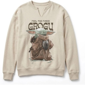 image:imageSTAR WARS Womens Star Wars the Mandalorian and Grogu Officially Licensed Feel the Force Fleece Sweatshirt Juniors Notch Neck Pullover