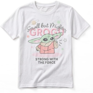 image:imageStar Wars Girls Star Wars the Mandalorian and Grogu Officially Licensed Girls Small But Mighty Grogu Puff Ink TShirtWhite