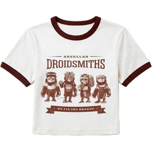 image:imageStar Wars Womens Star Wars Officially Licensed the Mandalorian Anzellan Droidsmiths Juniors Ringer TShirt XsXXLWhite