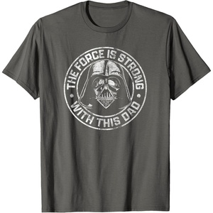 image:imageStar Wars Fathers Day Darth Vader Strong Force Dad Disney TShirtAsphalt Grey