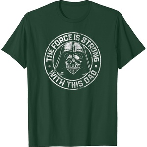 image:imageStar Wars Fathers Day Darth Vader Strong Force Dad Disney TShirtDark Green