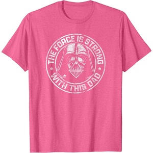 image:imageStar Wars Fathers Day Darth Vader Strong Force Dad Disney TShirtPink Heather