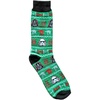 image:imageHyp Star Wars VaderStormtrooper Green Ugly Sweater Pattern Mens Crew Christmas Socks