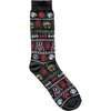 image:imageStar Wars Boba FettDarth Vader Ugly Sweater Pattern Mens Crew Christmas Socks Black 612