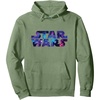 image:imageStar Wars Logo Retro 90s Galaxy Pullover HoodieSage Green