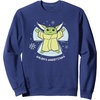 image:imageStar Wars The Mandalorian Grogu Galaxys Greetings Holiday SweatshirtNavy Blue