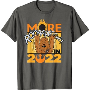 image:image2022 Star Wars Chewbacca More Roar Cartoon TShirtAsphalt Grey