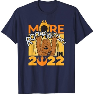 image:image2022 Star Wars Chewbacca More Roar Cartoon TShirtNavy Blue