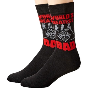 image:imageHyp Star Wars Darth Vader Worlds Greatest Dad Mens Crew Socks Size 612 Black