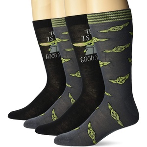 image:imageSTAR WARS mens The Mandalorian 2 Pack Crew SocksBlack Blue Multi