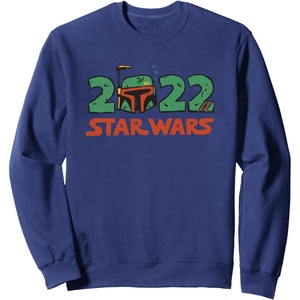image:imageStar Wars Cartoon Boba Fett 2022 SweatshirtNavy Blue