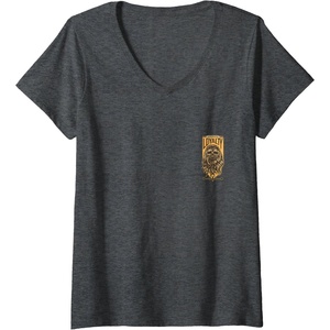 image:imageStar Wars Chewbacca Loyalty Pocket Crossbow VNeck TShirtDark Heather Grey