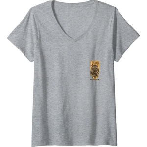 image:imageStar Wars Chewbacca Loyalty Pocket Crossbow VNeck TShirtHeather Grey