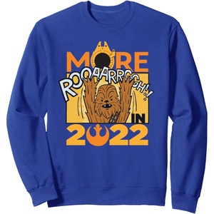 image:imageStar Wars Chewbacca More Roar Cartoon 2022 SweatshirtRoyal Blue