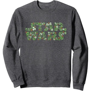 image:imageStar Wars Logo Christmas Collage Holiday SweatshirtDark Heather Grey