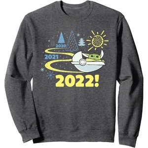 image:imageStar Wars The Mandalorian Grogu 2022 New Years Eve SweatshirtDark Heather Grey