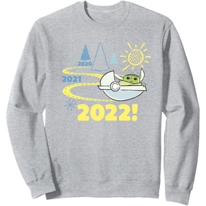 image:imageStar Wars The Mandalorian Grogu 2022 New Years Eve SweatshirtHeather Grey