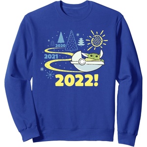 image:imageStar Wars The Mandalorian Grogu 2022 New Years Eve SweatshirtRoyal Blue
