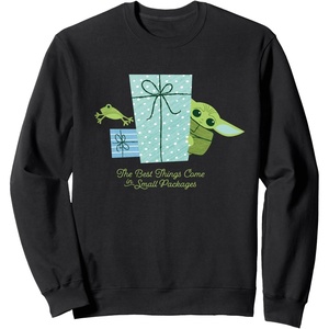 image:imageStar Wars The Mandalorian Grogu Small Packages Holiday SweatshirtBlack