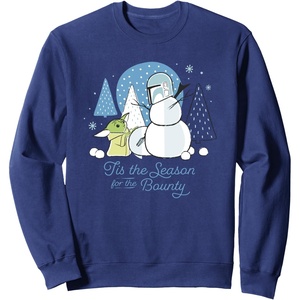 image:imageStar Wars The Mandalorian Grogu Tis the Season Holiday SweatshirtNavy Blue