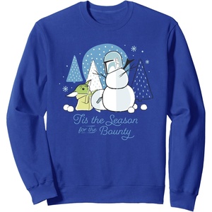image:imageStar Wars The Mandalorian Grogu Tis the Season Holiday SweatshirtRoyal Blue