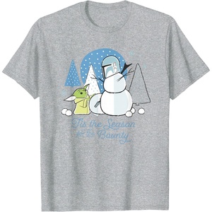 image:imageStar Wars The Mandalorian Grogu Tis the Season Holiday TShirtHeather Grey
