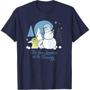 image:imageStar Wars The Mandalorian Grogu Tis the Season Holiday TShirtNavy Blue
