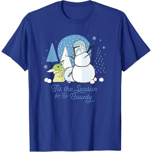 image:imageStar Wars The Mandalorian Grogu Tis the Season Holiday TShirtRoyal Blue