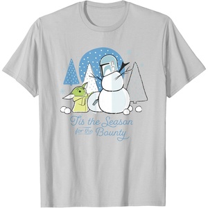image:imageStar Wars The Mandalorian Grogu Tis the Season Holiday TShirtSilver Grey