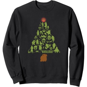 image:imageStar Wars The Mandalorian Holiday Christmas Tree SweatshirtBlack