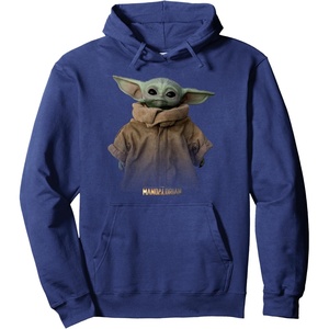 image:imageStar Wars The Mandalorian Logo The Child Simple Portrait Pullover HoodieNavy Blue
