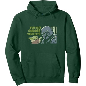 image:imageStar Wars The Mandalorian Mando Grogu Choose Your Path Pullover HoodieDark Green