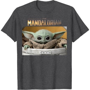 image:imageStar Wars The Mandalorian The Child Pod Screenshot Logo TShirtDark Heather Grey
