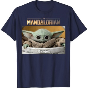image:imageStar Wars The Mandalorian The Child Pod Screenshot Logo TShirtNavy Blue