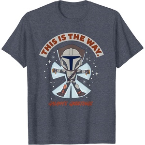 image:imageStar Wars The Mandalorian This Is The Way Galaxys Greetings TShirtHeather Blue