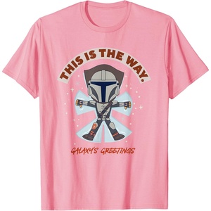 image:imageStar Wars The Mandalorian This Is The Way Galaxys Greetings TShirtPink