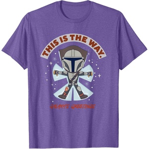 image:imageStar Wars The Mandalorian This Is The Way Galaxys Greetings TShirtPurple Heather