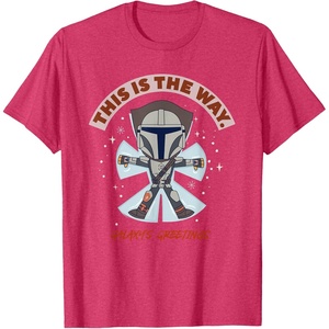 image:imageStar Wars The Mandalorian This Is The Way Galaxys Greetings TShirtRed Heather
