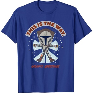 image:imageStar Wars The Mandalorian This Is The Way Galaxys Greetings TShirtRoyal Blue