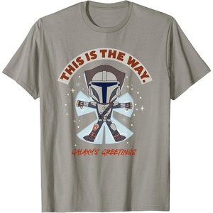 image:imageStar Wars The Mandalorian This Is The Way Galaxys Greetings TShirtSlate Grey