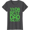 image:imageStar Wars Classic Fathers Day Yoda Best Dad In Galaxy Logo TShirtDark Heather Grey